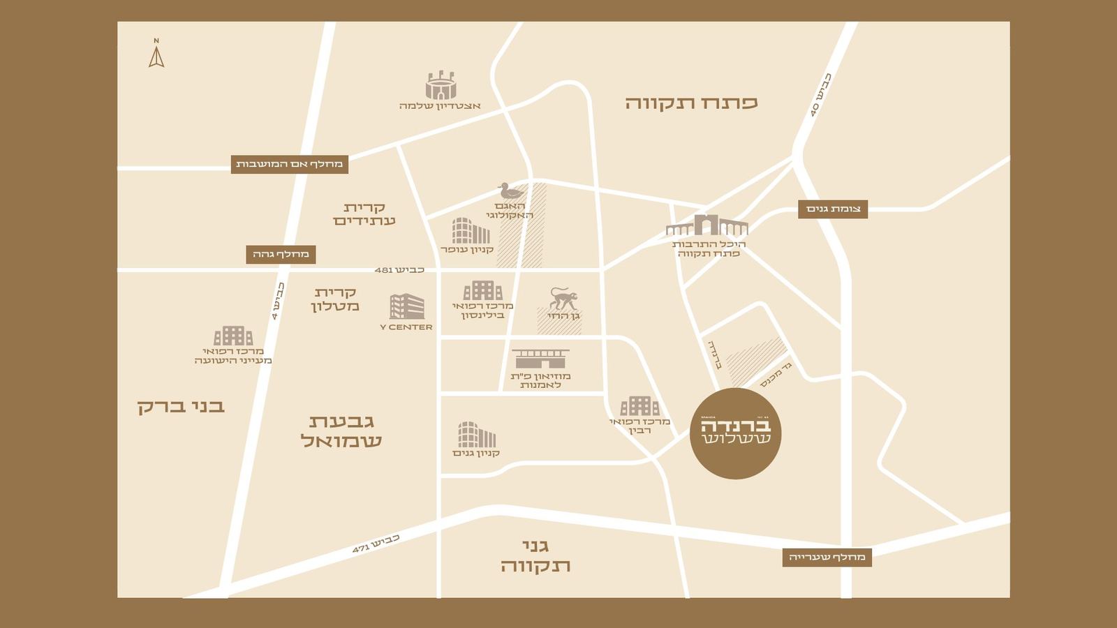 מפת הסביבה של הפרויקט מתוך הקטלוג